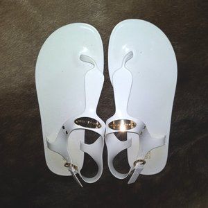Michael Kors White & Gold Sandals